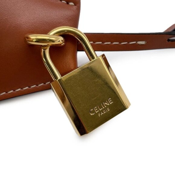 CELINE Triomphe Vertical Travel Bag PVC/Leather Black/Tan 194822 - Picture 9 of 16